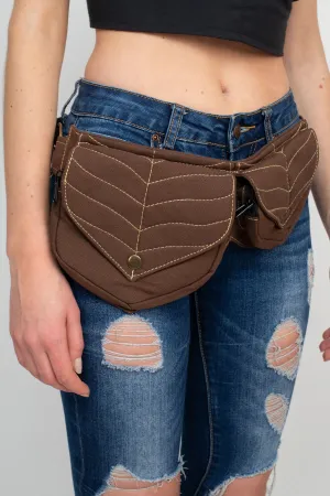 Festival belt (Leaf design) brown