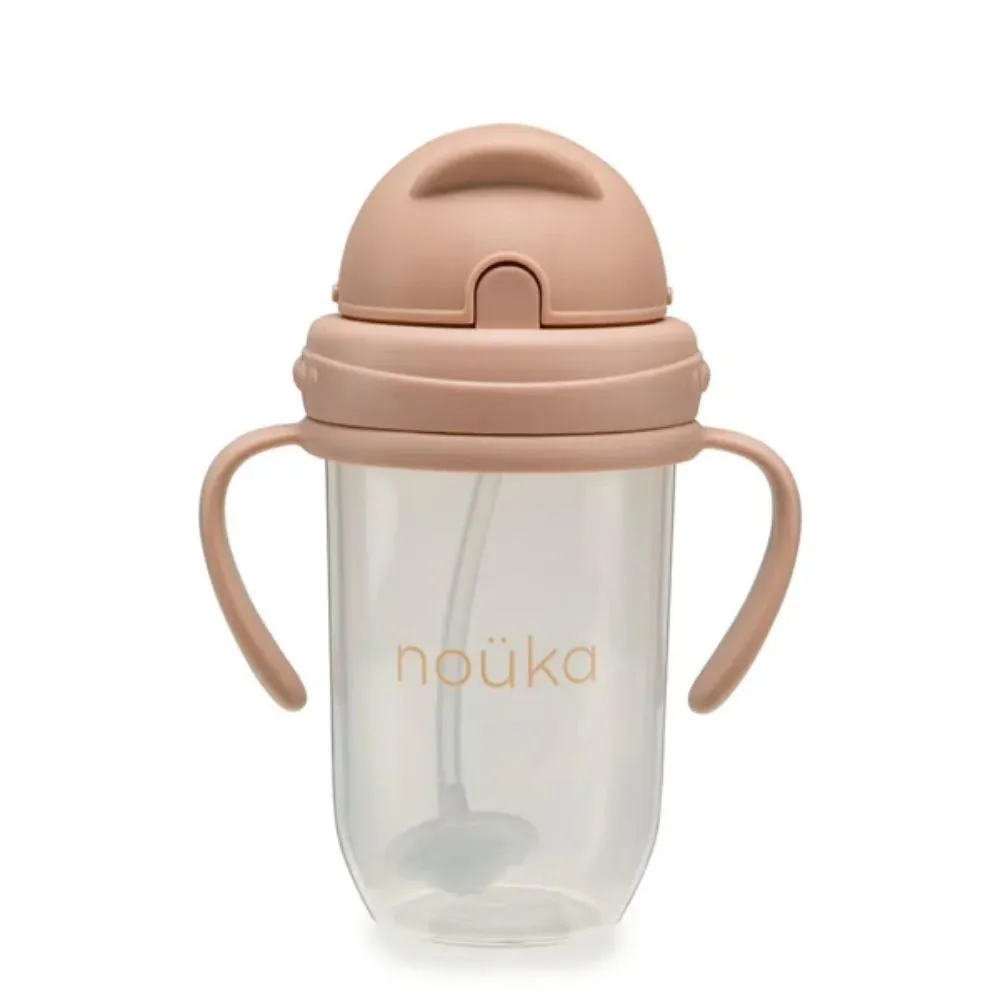 noka Non-Spill Weighted Straw Cup 9OZ - Soft Blush