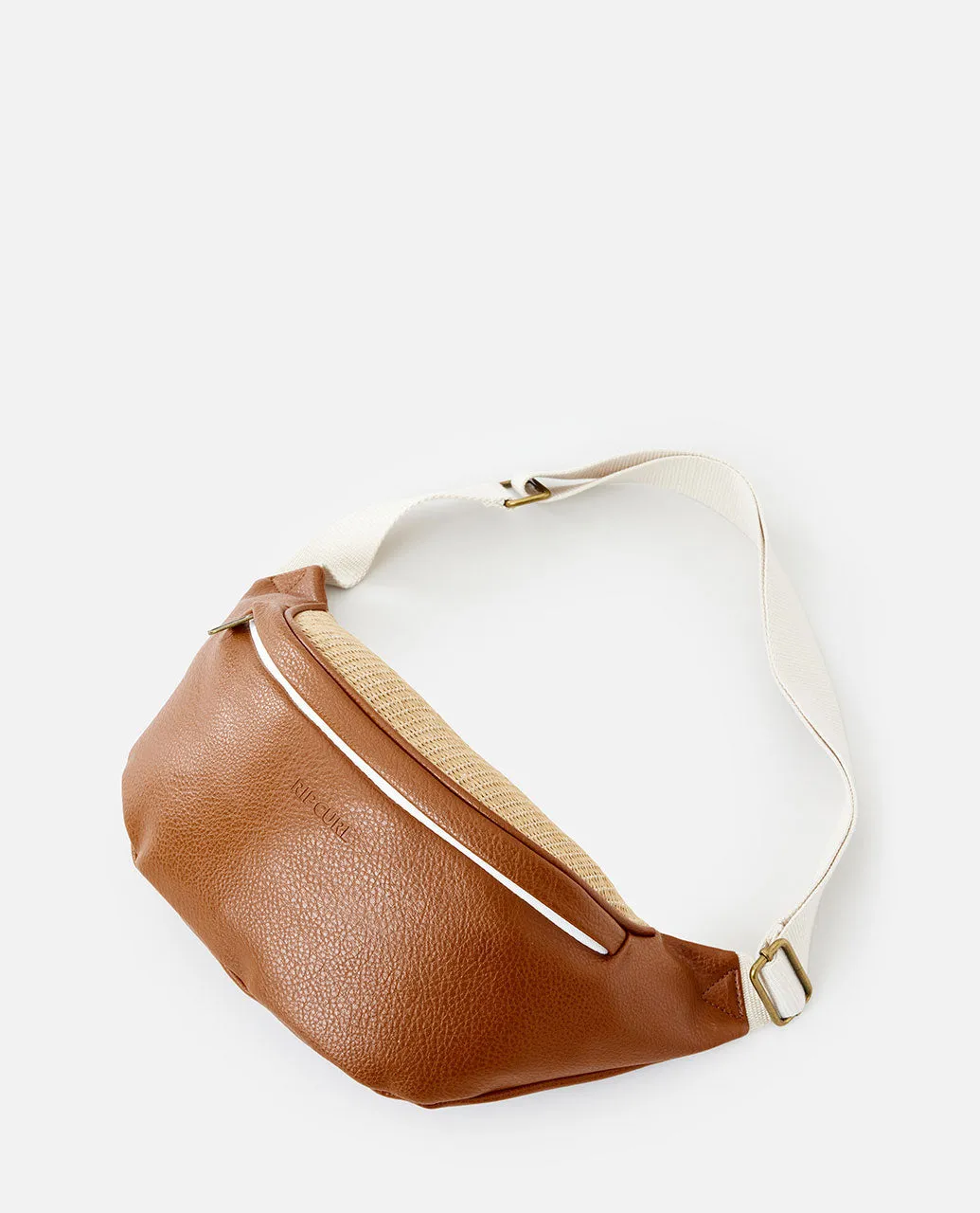 Premium Straw Crossbody Sling Bag - Natural