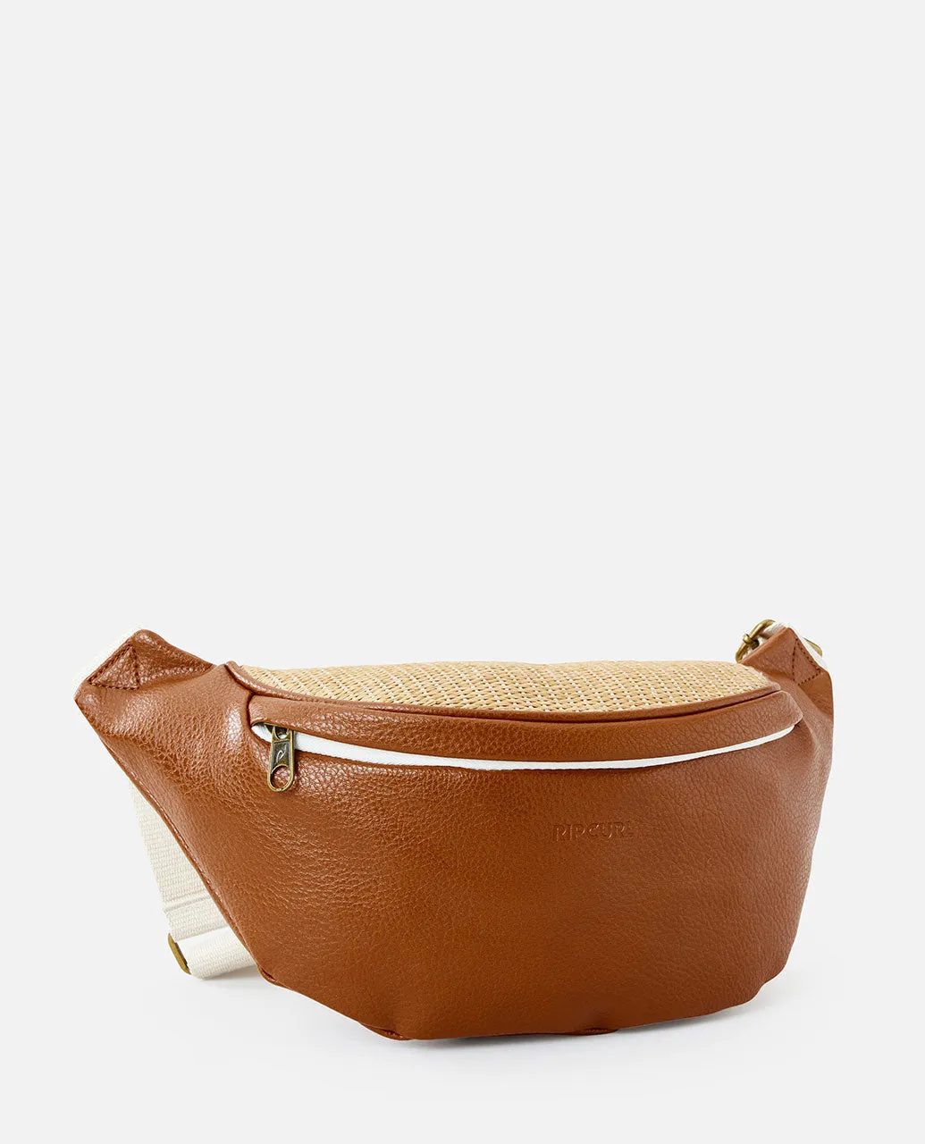 Premium Straw Crossbody Sling Bag - Natural