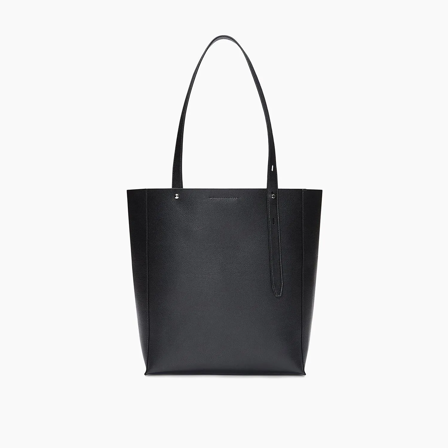 Stella North South Leather Tote (Black)