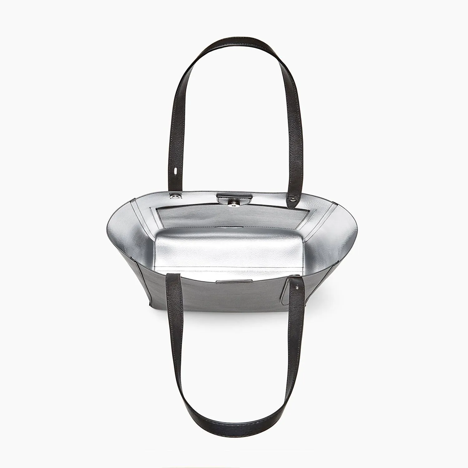 Stella North South Leather Tote (Black)