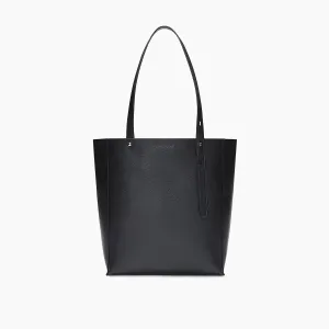 Stella North South Leather Tote (Black)